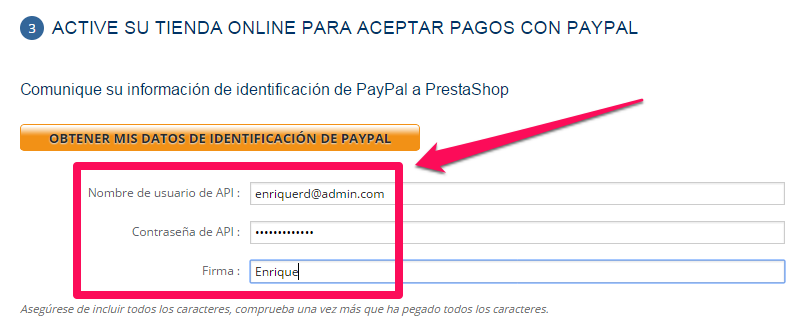 Configurar Paypal en Prestashop 4