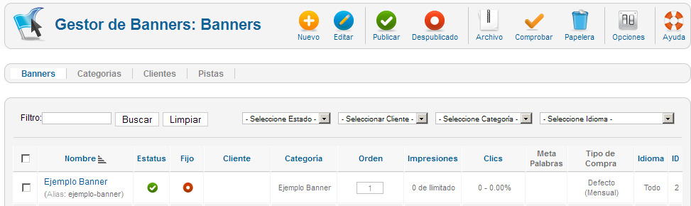 Crear Banners en Joomla!